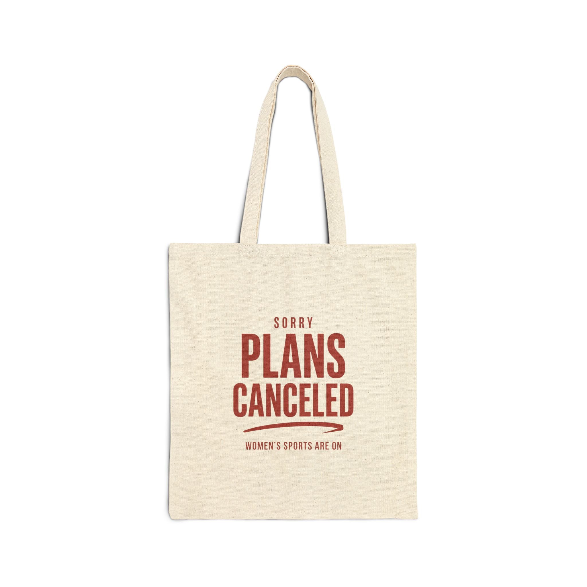 Plans Canceled Tote Bag | Women's Sports Fandom, Game Day Tote