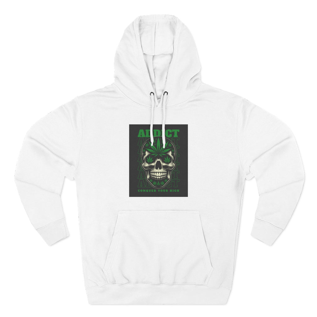 Skull & Snake Hoodie — "Addict" Graphic Pullover