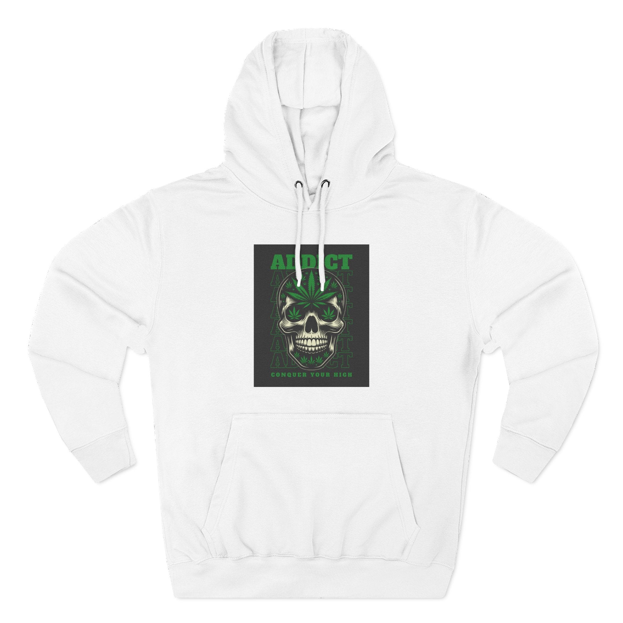 Skull & Snake Hoodie — "Addict" Graphic Pullover