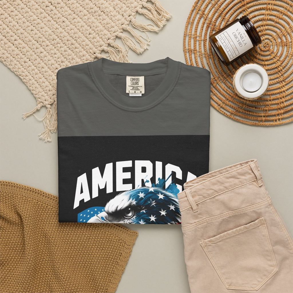Independence Day T-shirt — 'America' Eagle Flag 4th of July Tee