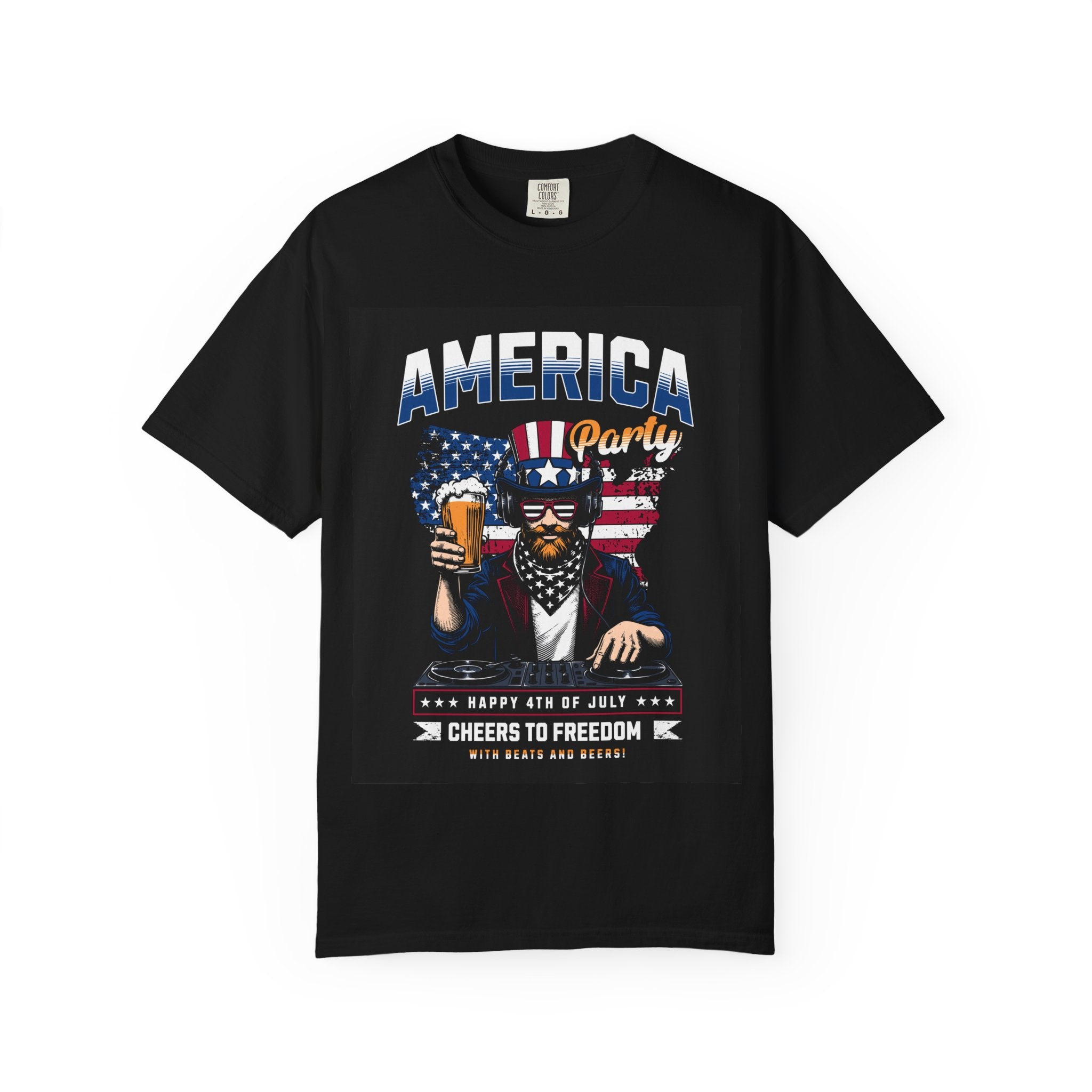 America Party T-Shirt — Cheers to Freedom 4th of July Patriotic Tee