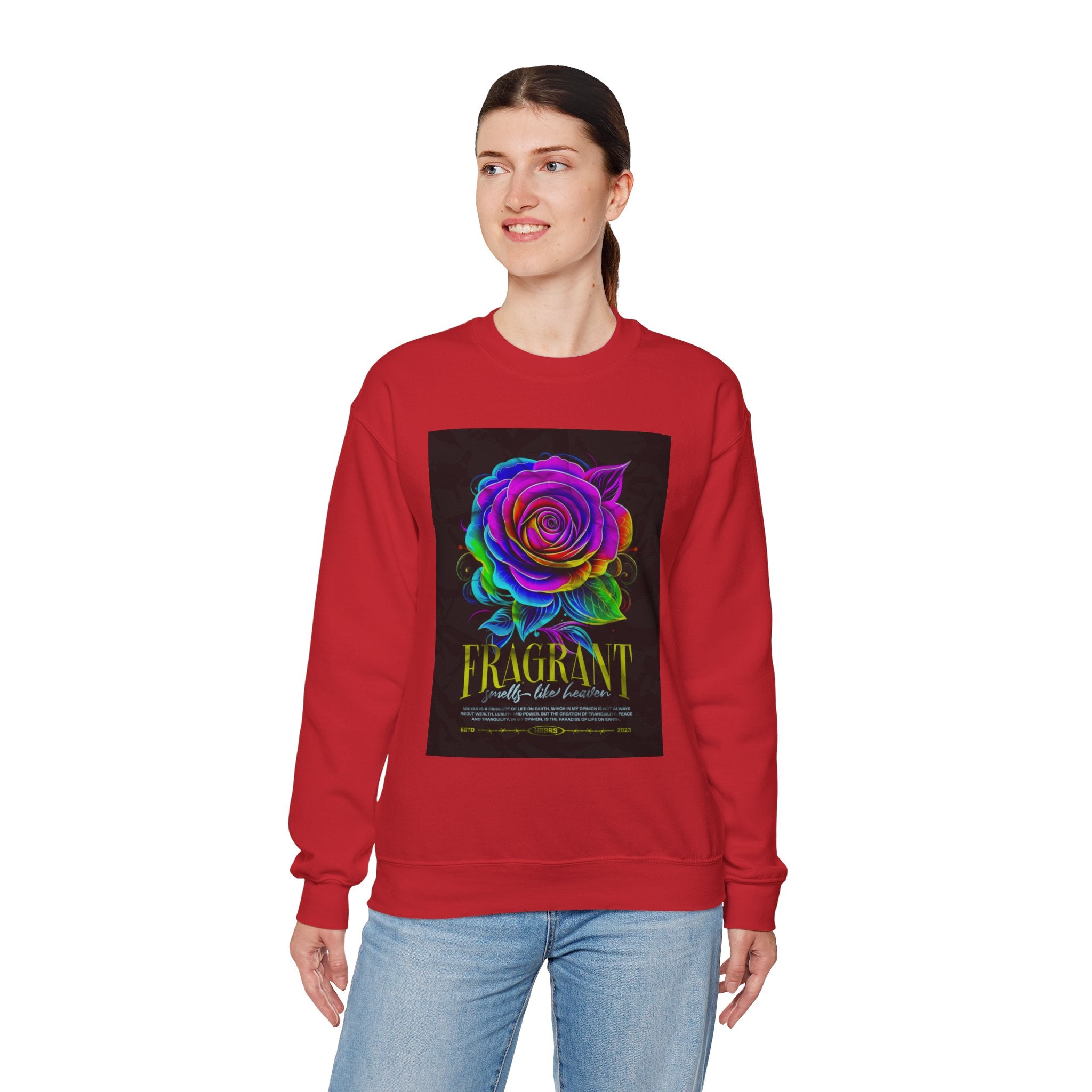 Fluorescent Rose “Fragrant” Crewneck Sweatshirt