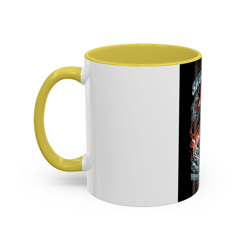 Skull Rider Motorcycle Mug – "Born of Nightmares" Biker Coffee Cup (11oz/15oz)