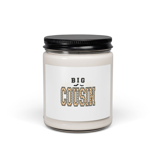 Big Cousin Candle, Halloween family name candle | spooky letters soy jar