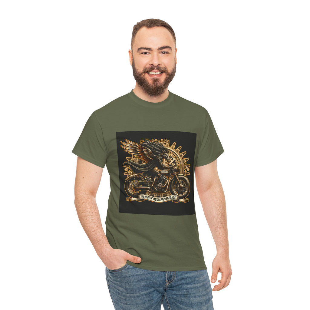 Vintage Winged Motorcycle Tee — "Ride Forever, Ride Free" Biker T-Shirt