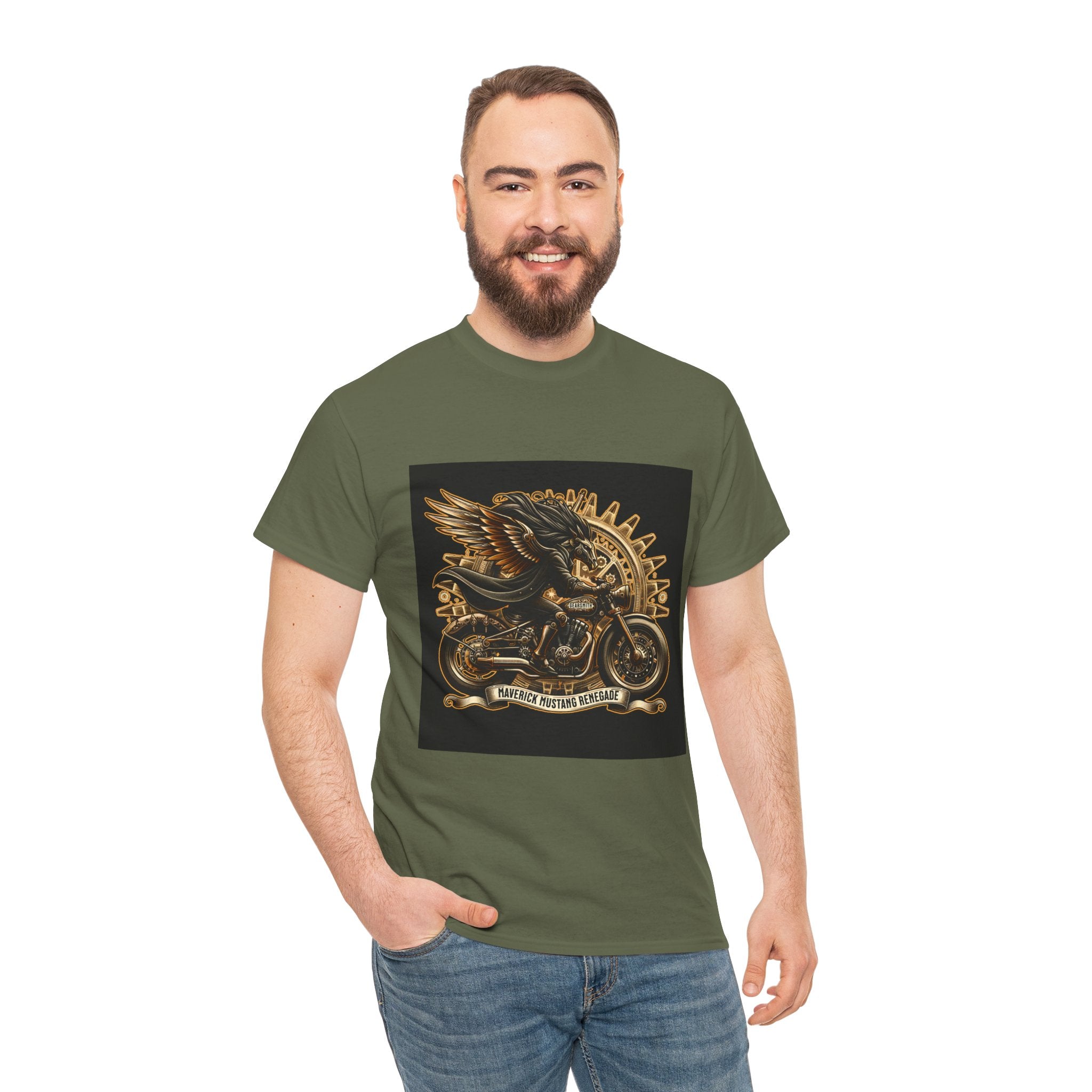 Vintage Winged Motorcycle Tee — "Ride Forever, Ride Free" Biker T-Shirt
