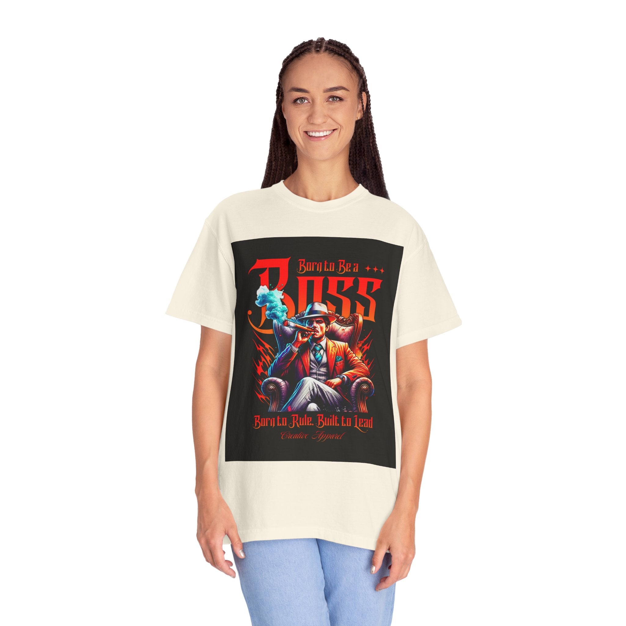 Boss Vintage Graphic T-Shirt — "Born to Be a Boss" Retro Mafia Design