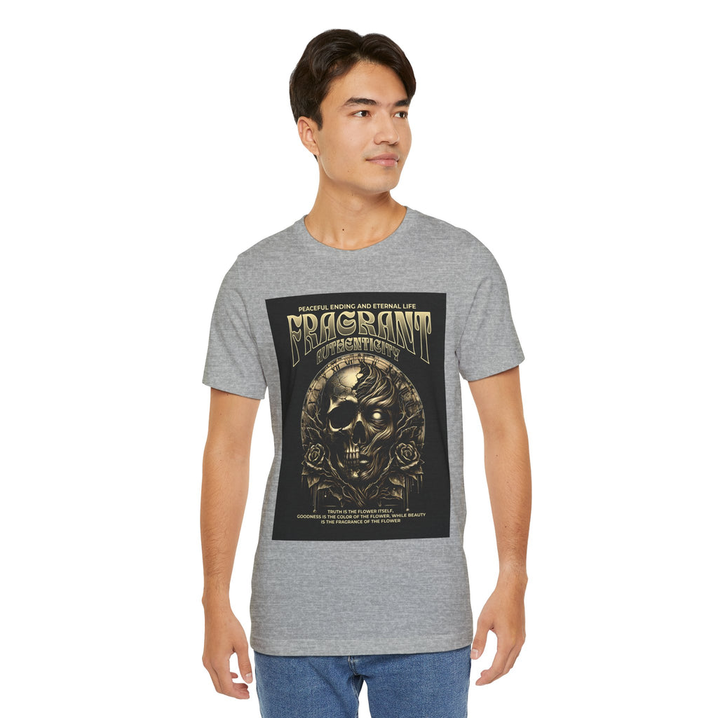 Skull & Roses Graphic Tee — "Fragrant" Vintage Gothic Band Shirt