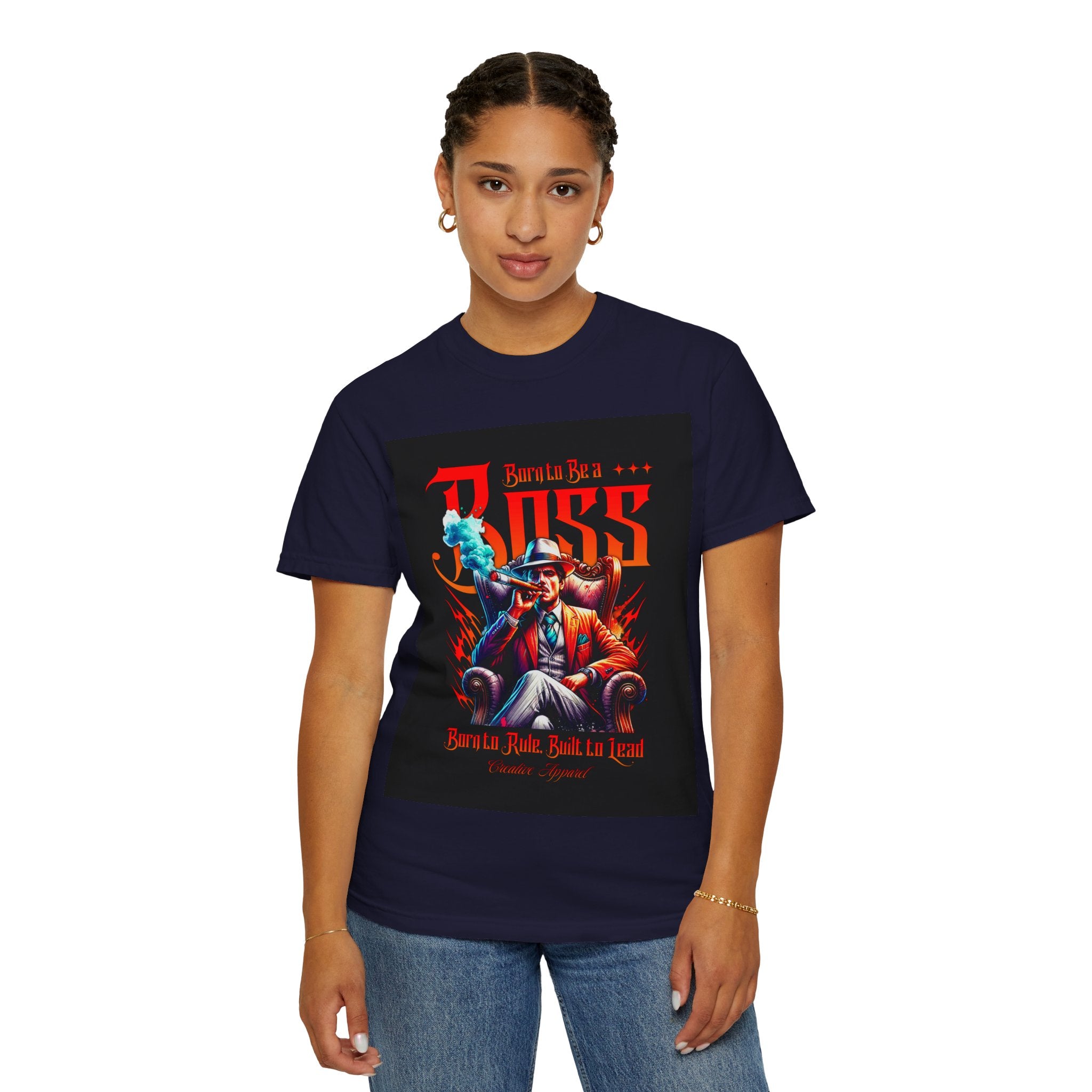 Boss Vintage Graphic T-Shirt — "Born to Be a Boss" Retro Mafia Design