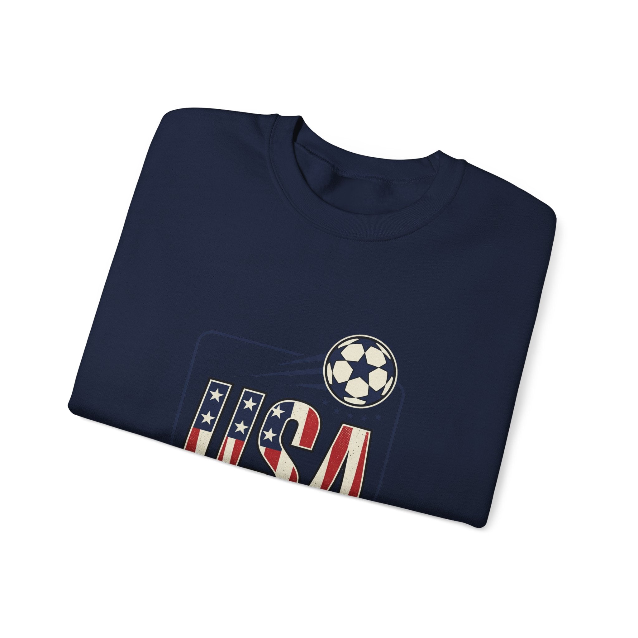 USA Soccer Crewneck Sweatshirt | American Flag Soccer Graphic