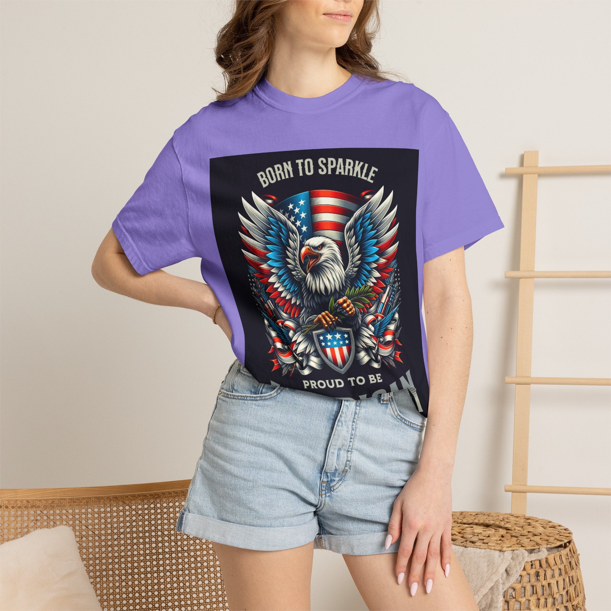 Born to Sparkle Proud to Be American T-Shirt