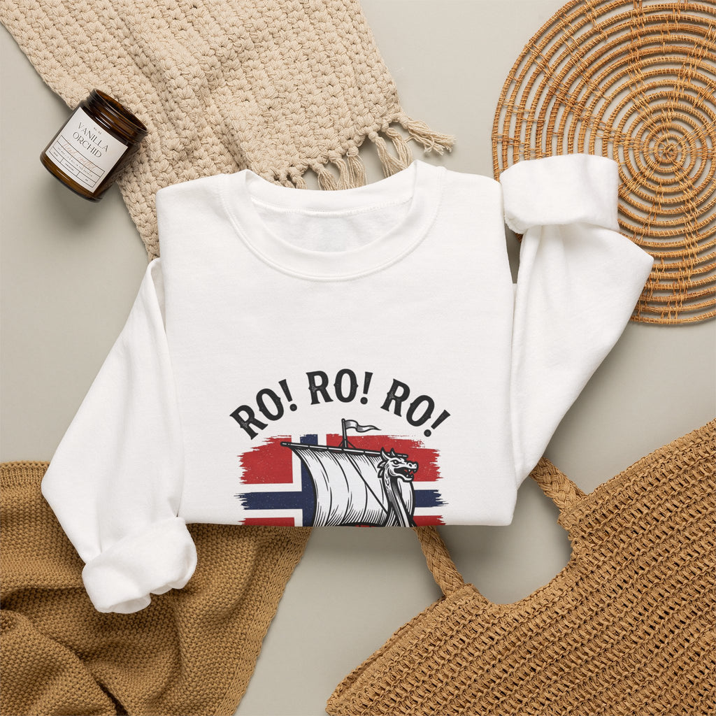 Ro! Ro! Ro! Norway Viking Ship Sweatshirt | Norwegian Flag, Football Chant