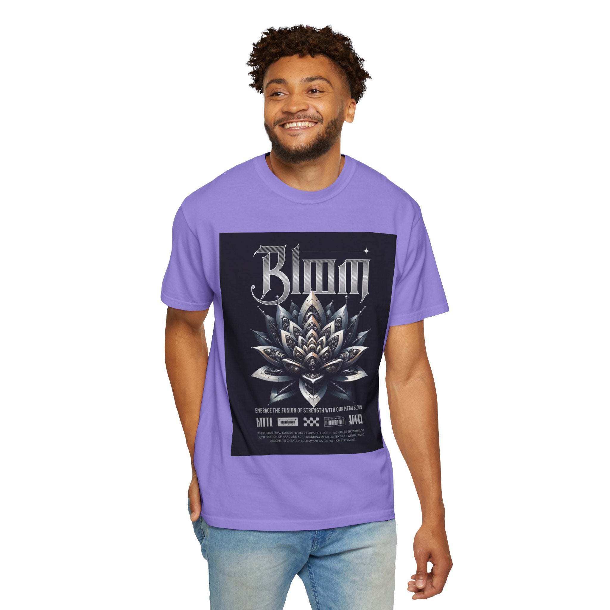 Metal Lotus Graphic T-Shirt — "Bloom" Gothic Band Poster Tee