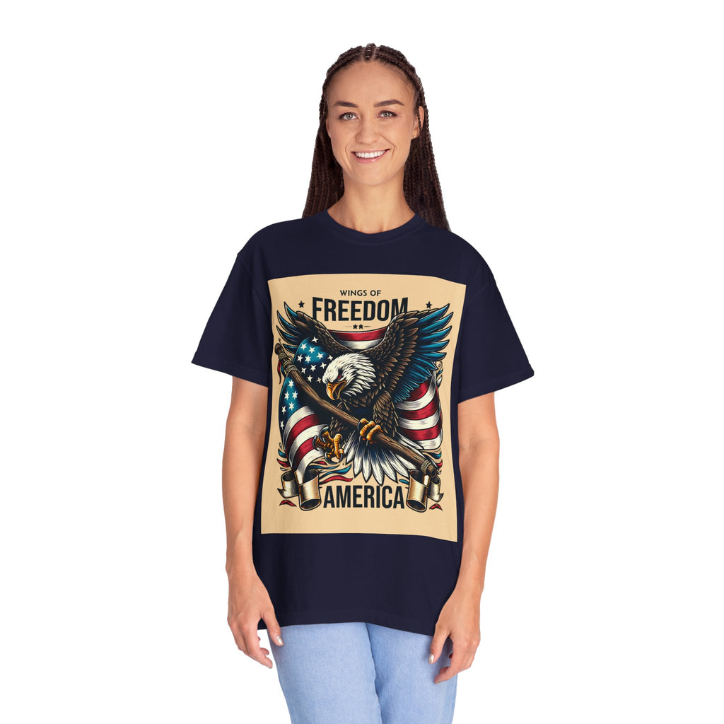 Freedom Eagle T-Shirt — Wings of America Patriotic Graphic Tee