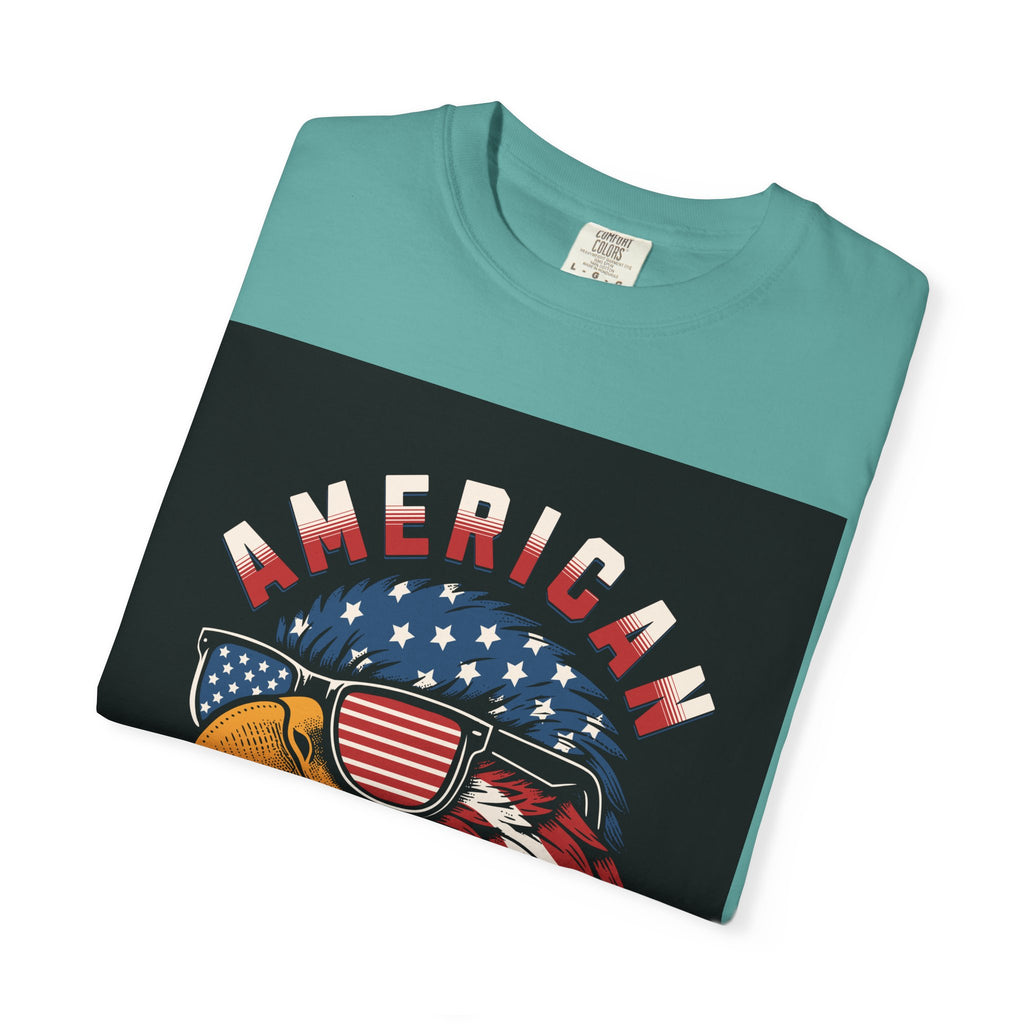American Eagle Sunglasses T-Shirt — Patriotic USA Flag Graphic