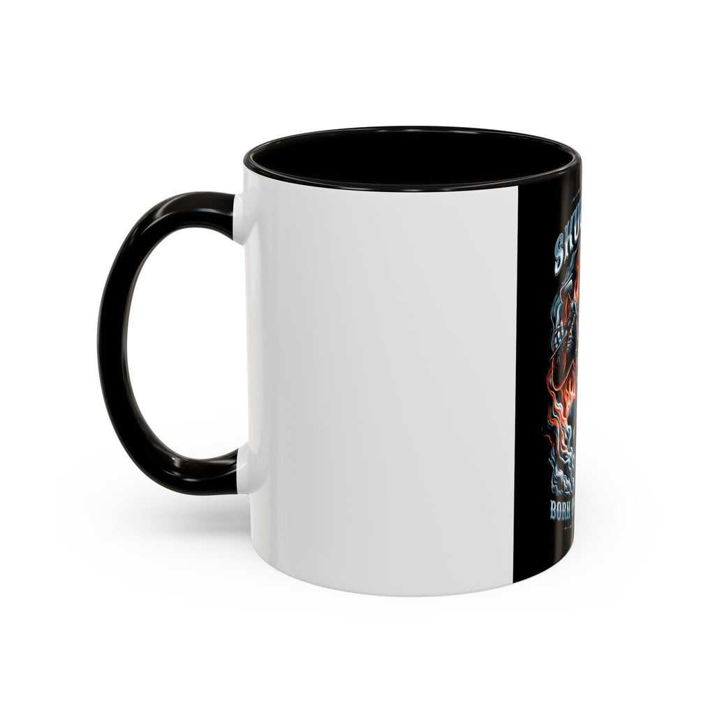 Skull Rider Motorcycle Mug – "Born of Nightmares" Biker Coffee Cup (11oz/15oz)