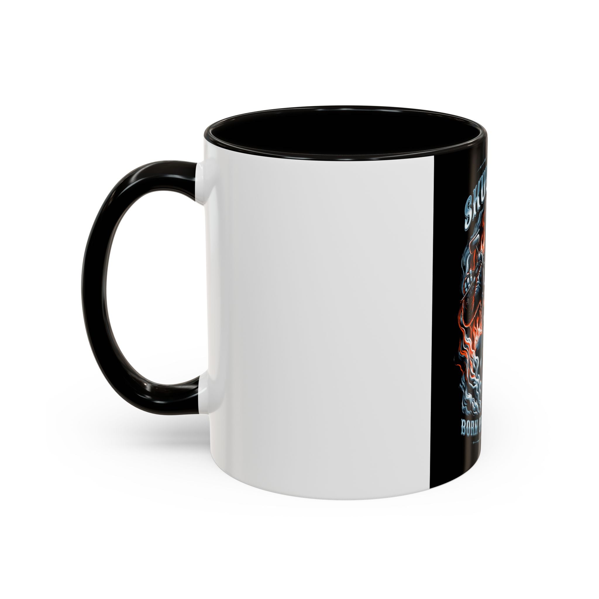 Skull Rider Motorcycle Mug – "Born of Nightmares" Biker Coffee Cup (11oz/15oz)