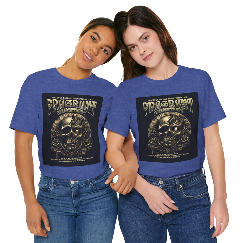 Skull & Roses Graphic Tee — "Fragrant" Vintage Gothic Band Shirt