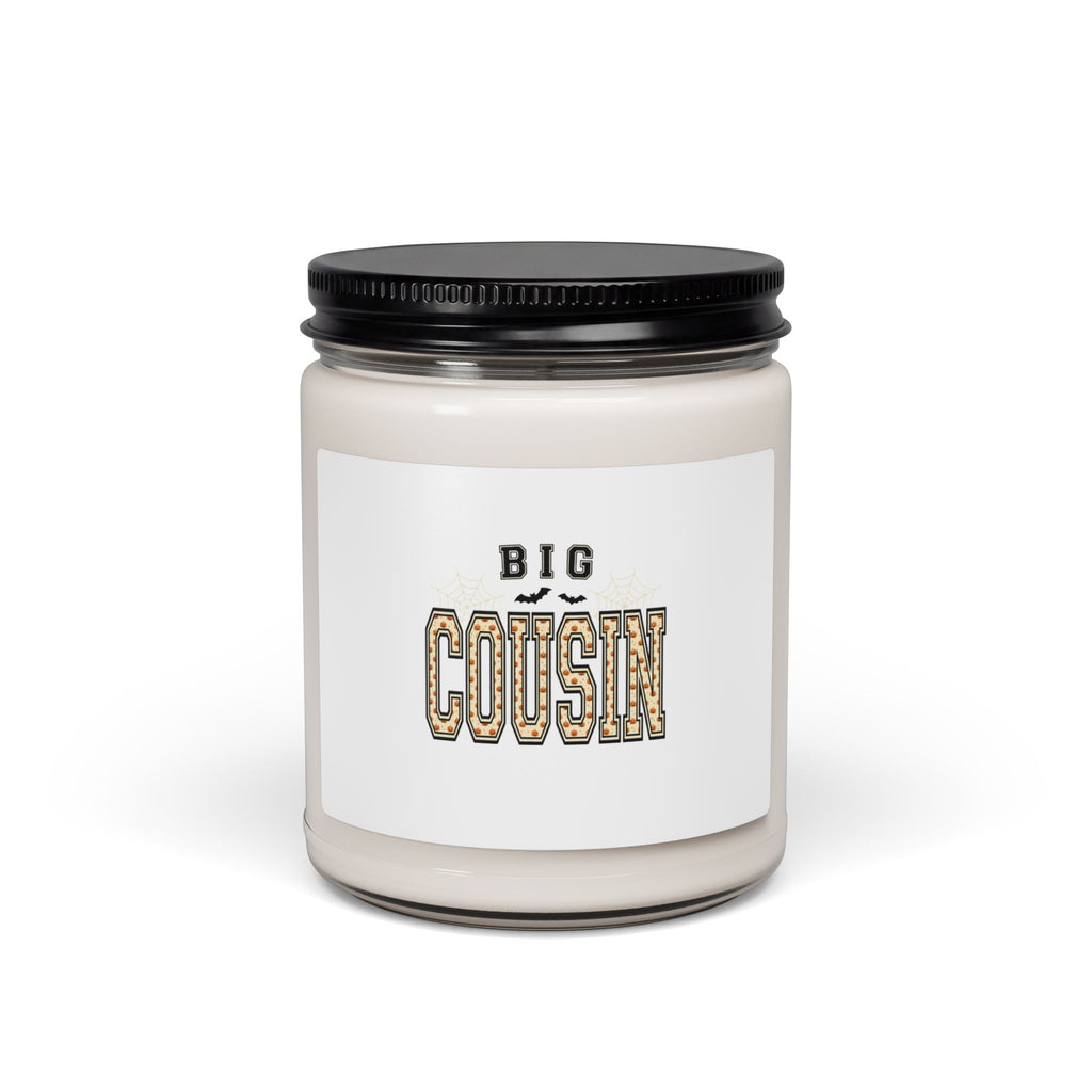 Big Cousin Candle, Halloween family name candle | spooky letters soy jar