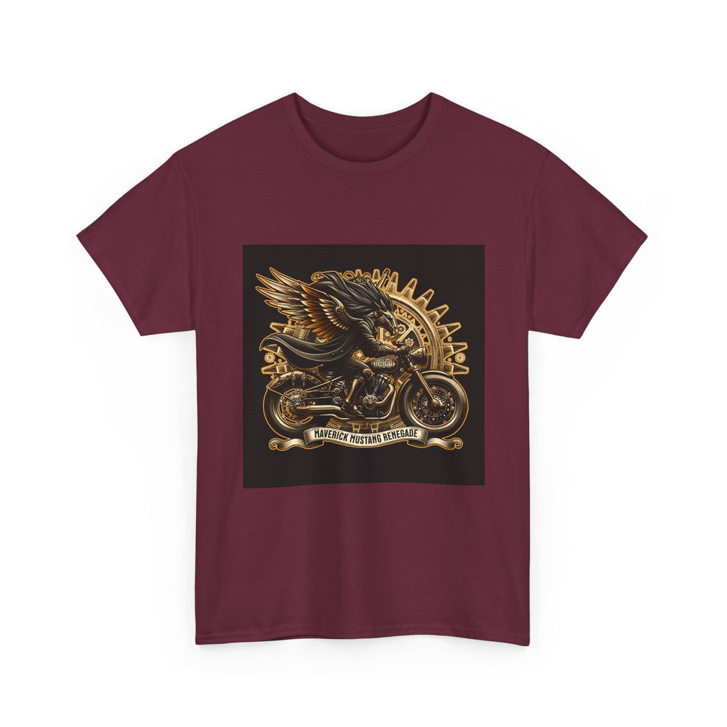 Vintage Winged Motorcycle Tee — "Ride Forever, Ride Free" Biker T-Shirt