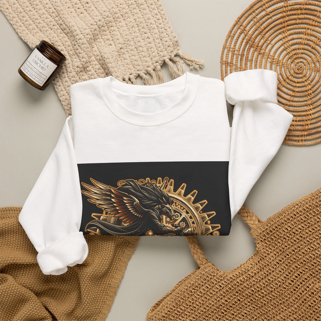 Motorcycle Eagle Crewneck Sweatshirt – "Liberty Rider" Vintage Biker Graphic