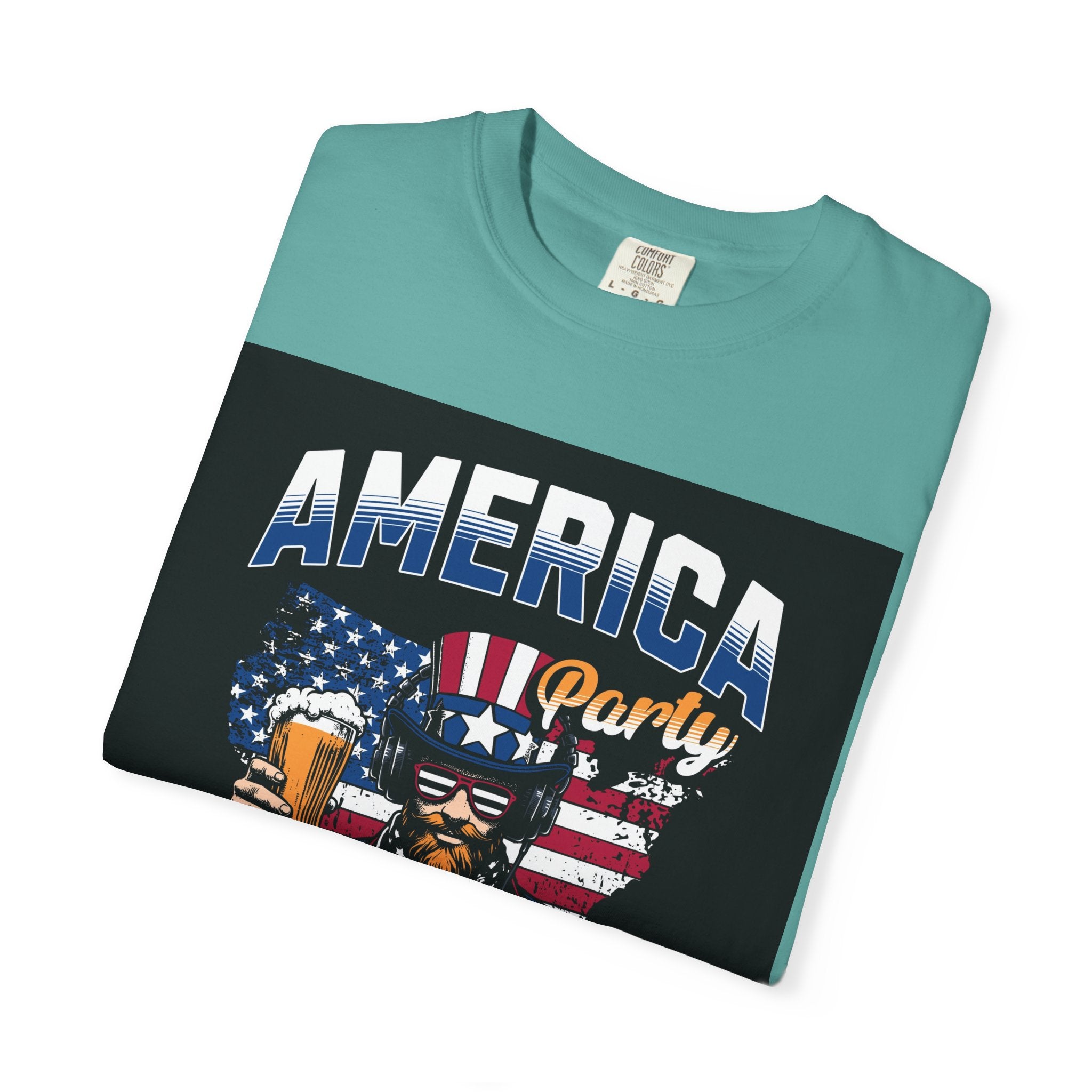 America Party T-Shirt — Cheers to Freedom 4th of July Patriotic Tee