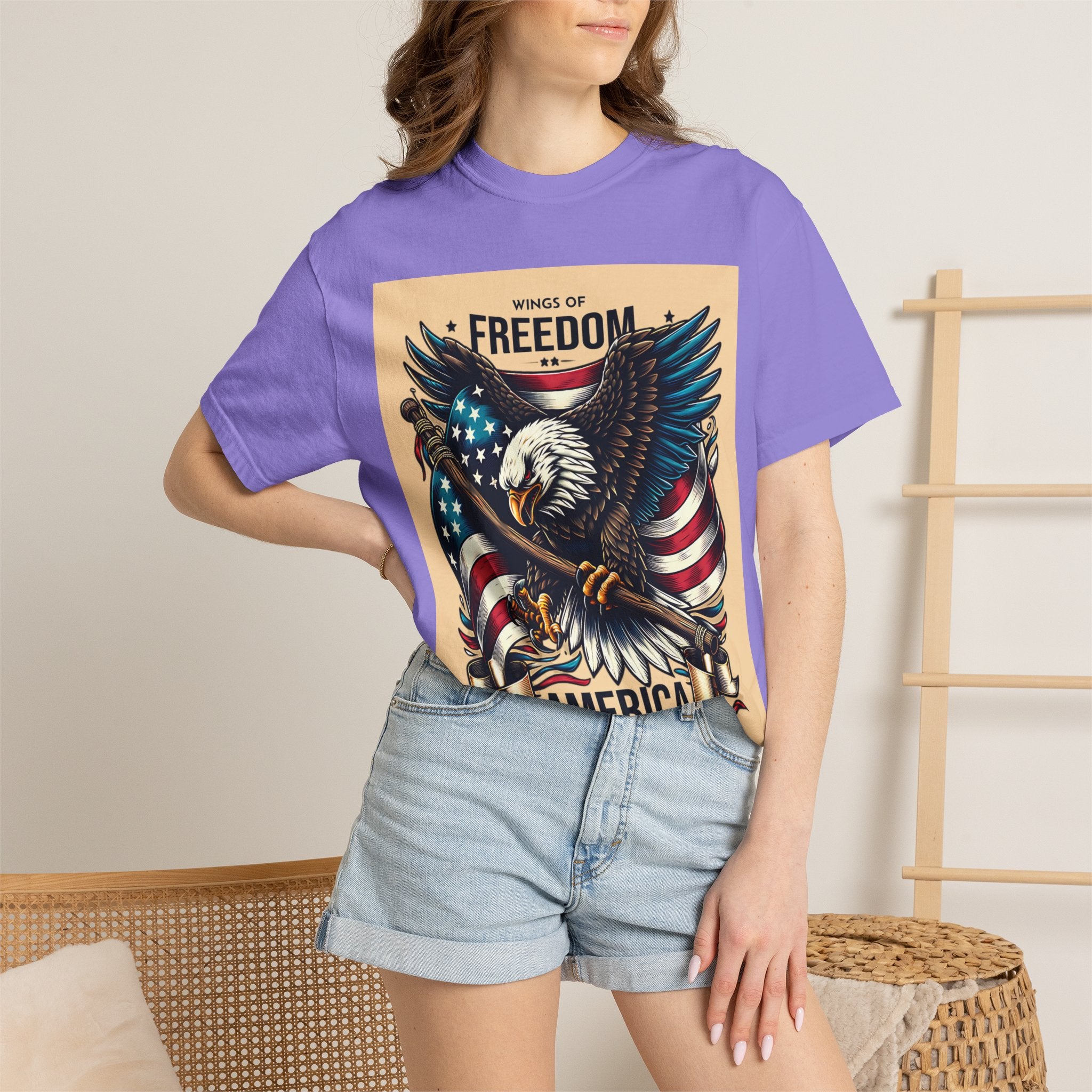 Freedom Eagle T-Shirt — Wings of America Patriotic Graphic Tee