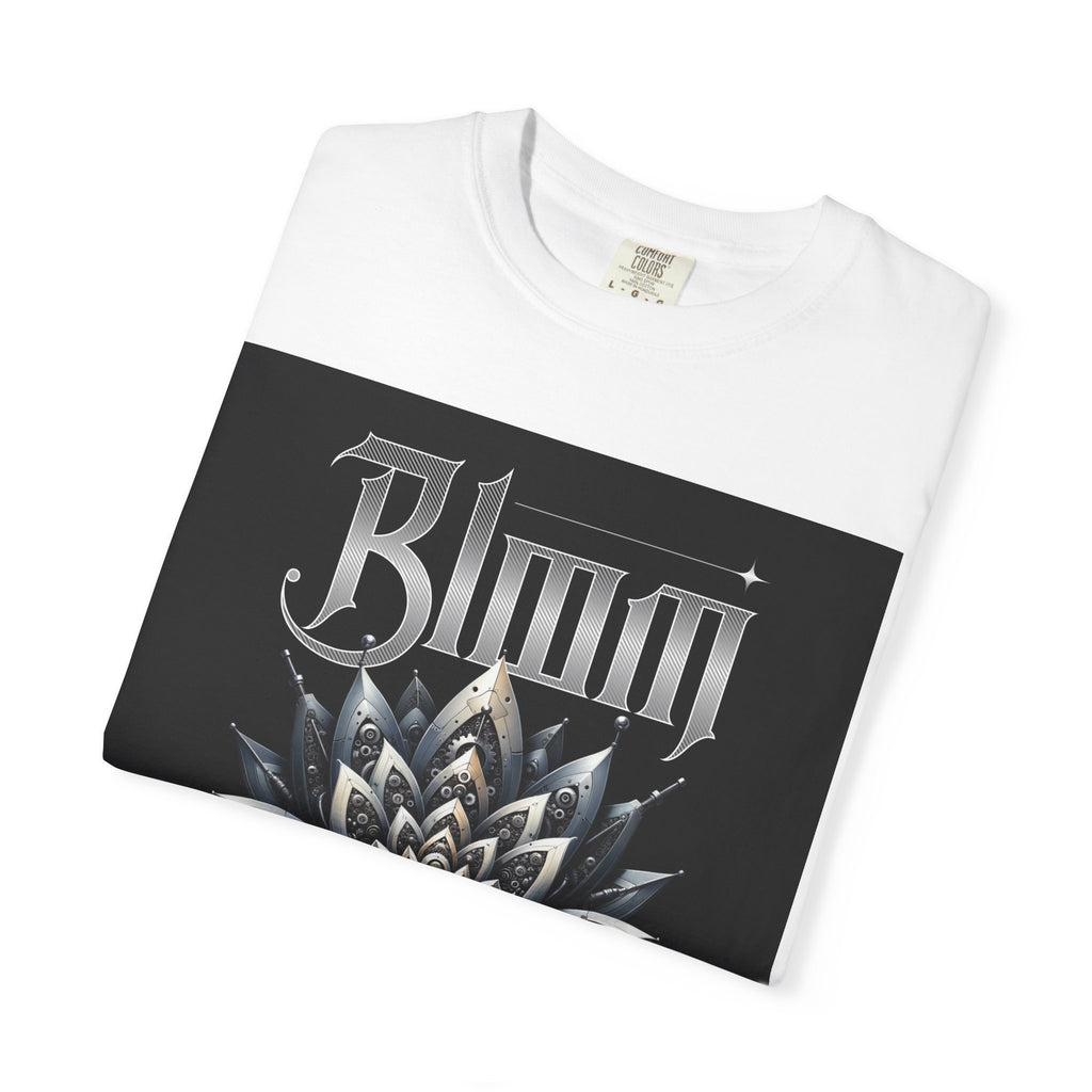 Metal Lotus Graphic T-Shirt — "Bloom" Gothic Band Poster Tee