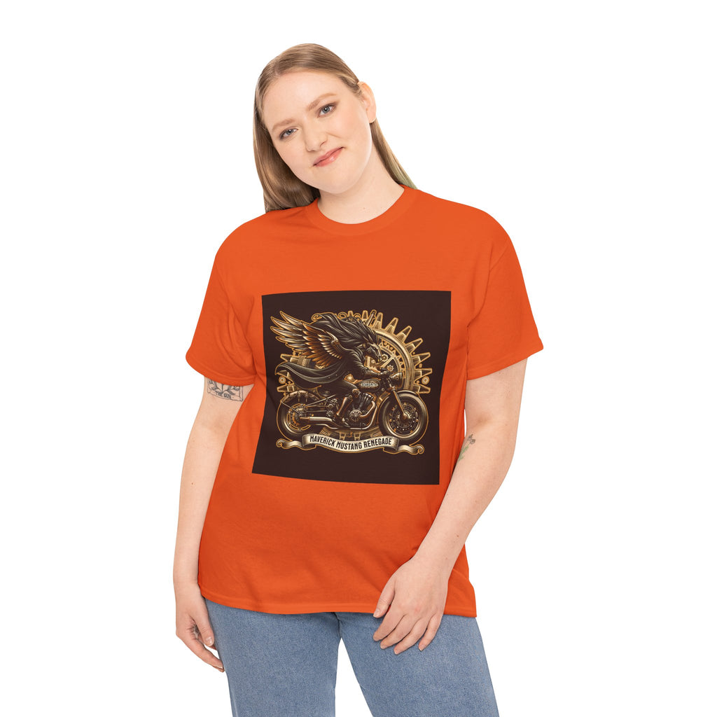 Vintage Winged Motorcycle Tee — "Ride Forever, Ride Free" Biker T-Shirt