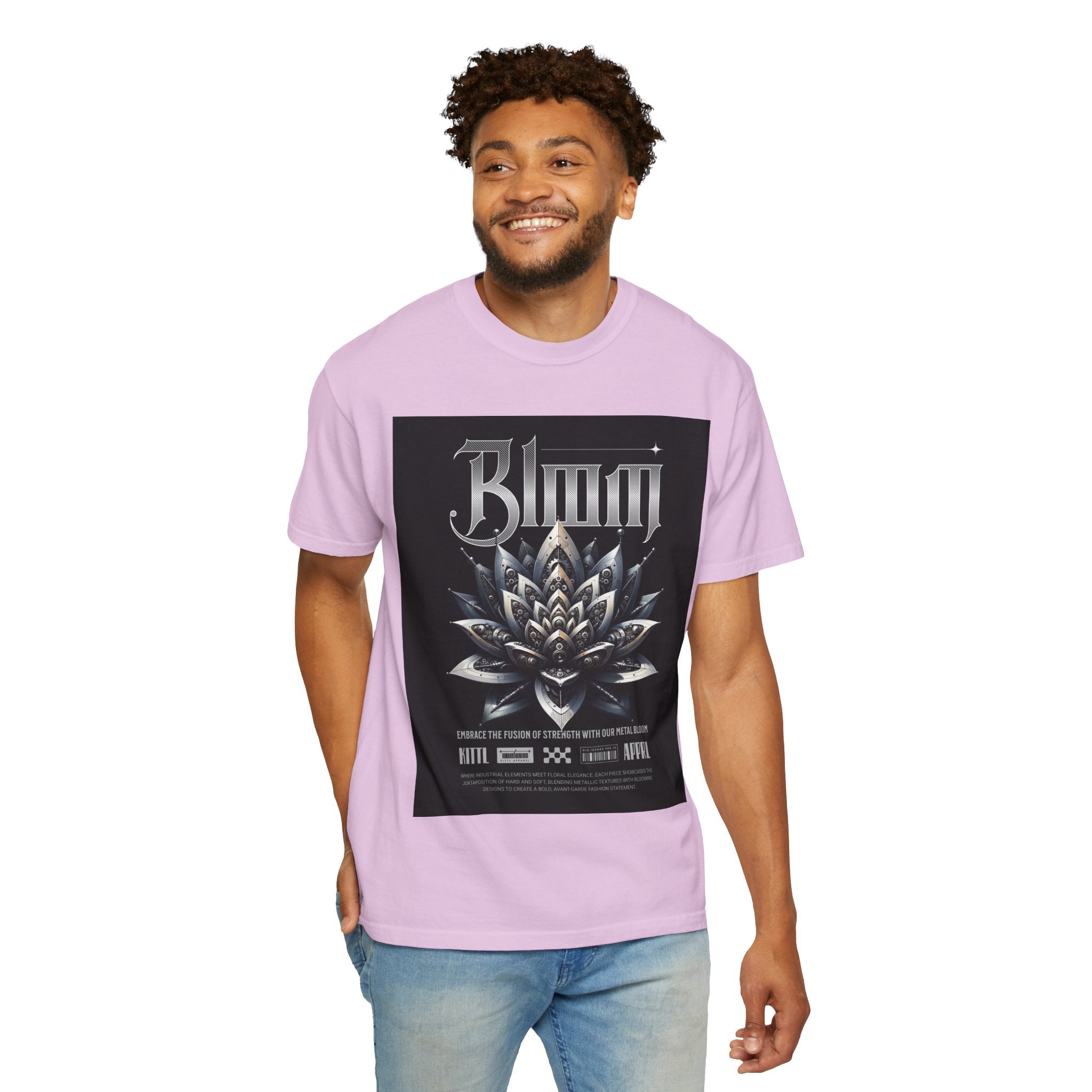 Metal Lotus Graphic T-Shirt — "Bloom" Gothic Band Poster Tee