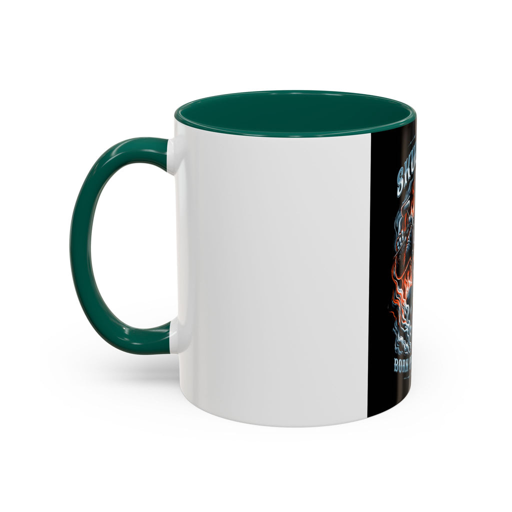 Skull Rider Motorcycle Mug – "Born of Nightmares" Biker Coffee Cup (11oz/15oz)