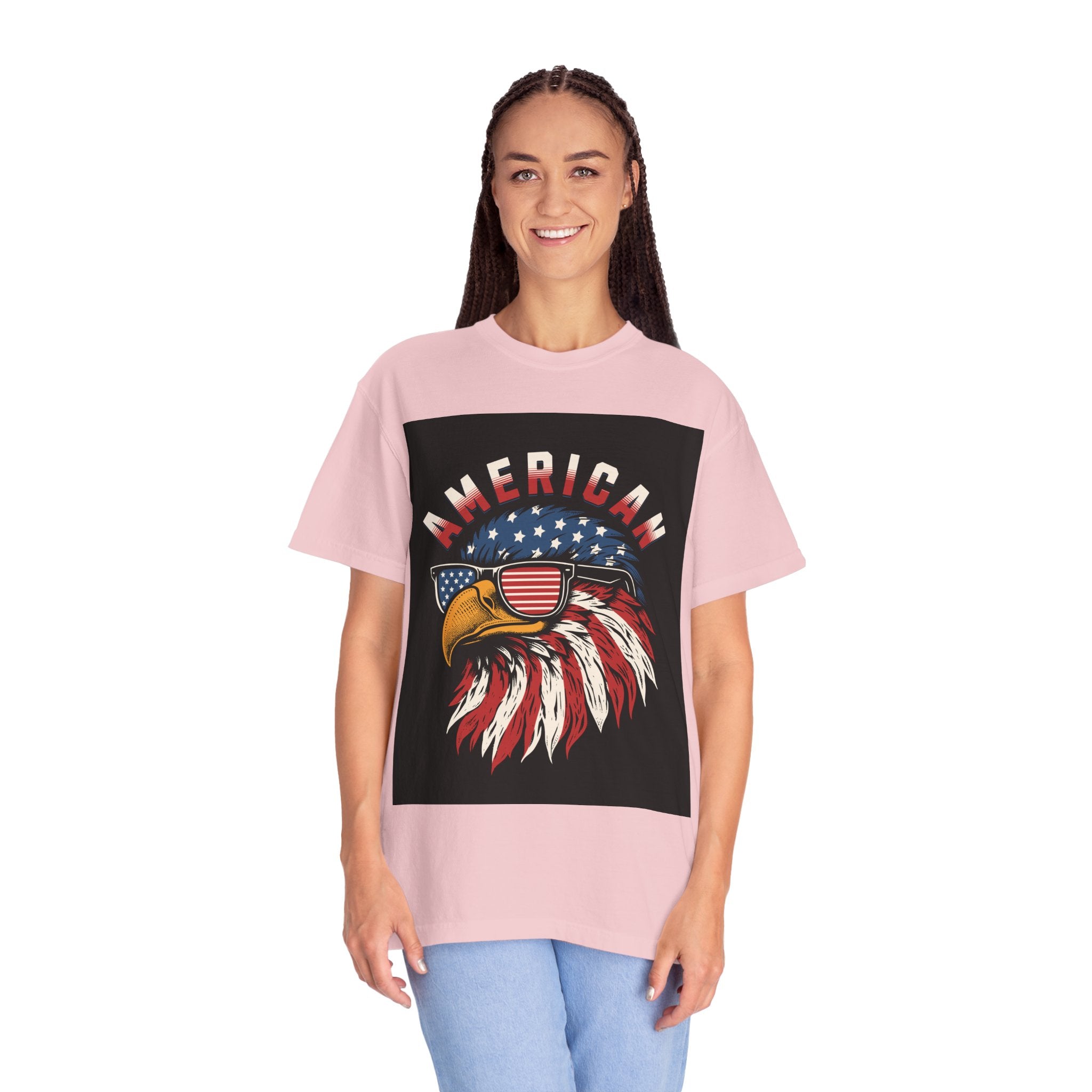 American Eagle Sunglasses T-Shirt — Patriotic USA Flag Graphic