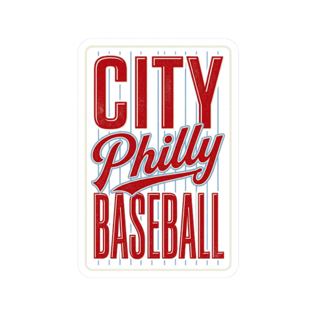 City Philly Baseball Kiss-Cut Stickers | Philadelphia Baseball Pride, Local Fan Decal