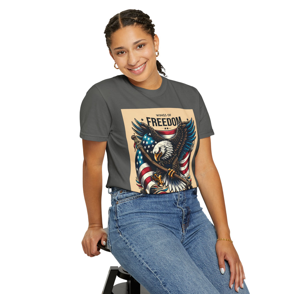 Freedom Eagle T-Shirt — Wings of America Patriotic Graphic Tee