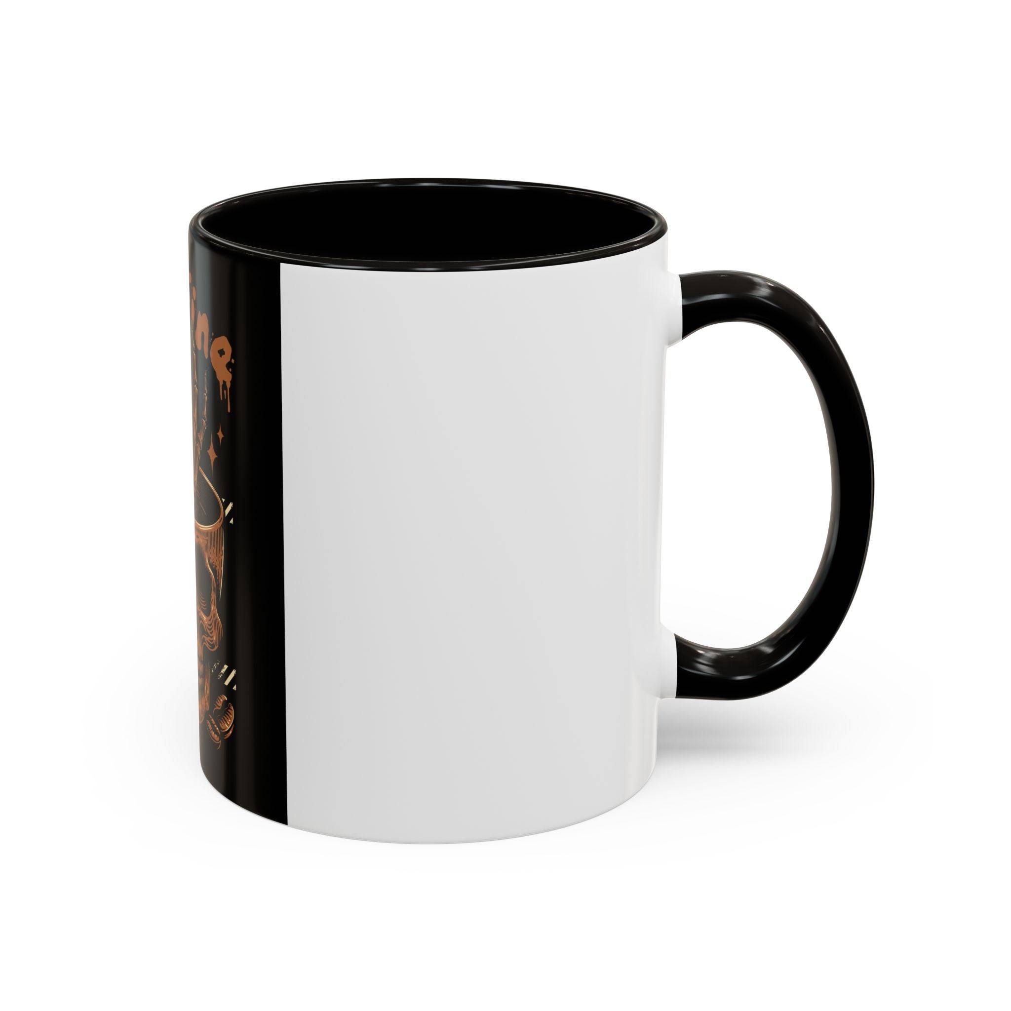 Skull Coffee Mug – "I'm Fine Just Need Coffee" Gothic Ceramic Mug