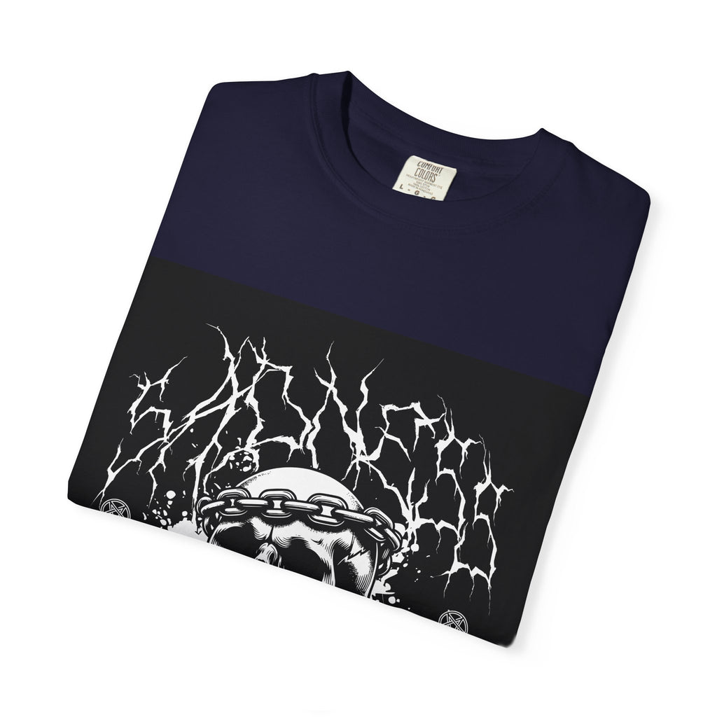 Graphic T-Shirt — 'Break a Path Through the Darkness' Skull Lightning Design