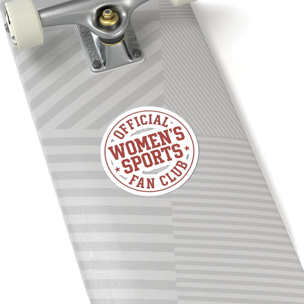 Women's Sports Fan Club Sticker | Kiss-Cut, Circle Support Women's Leagues
