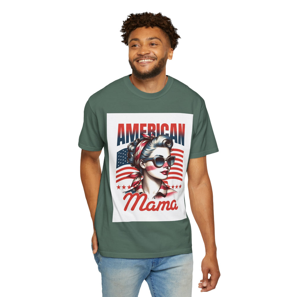 American Mama T‑Shirt — Vintage Patriotic Mom Tee