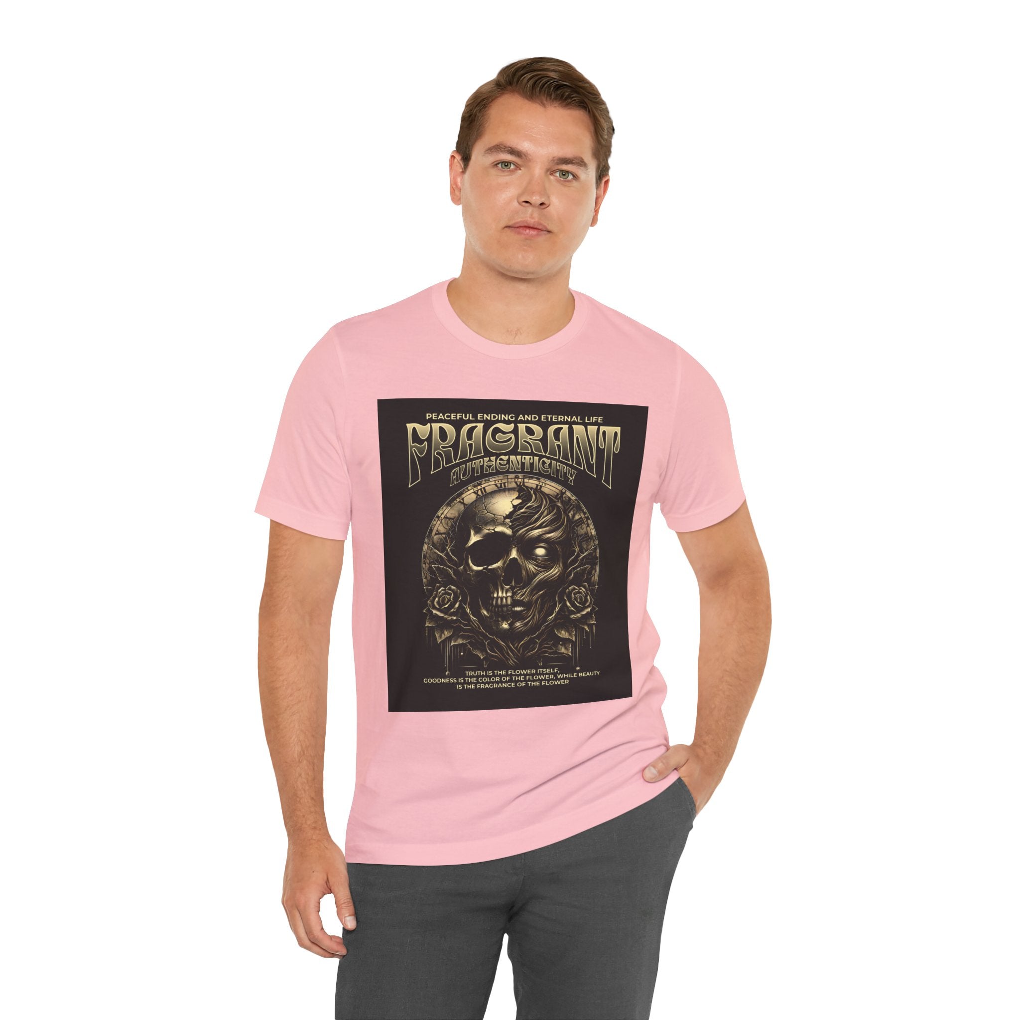 Skull & Roses Graphic Tee — "Fragrant" Vintage Gothic Band Shirt