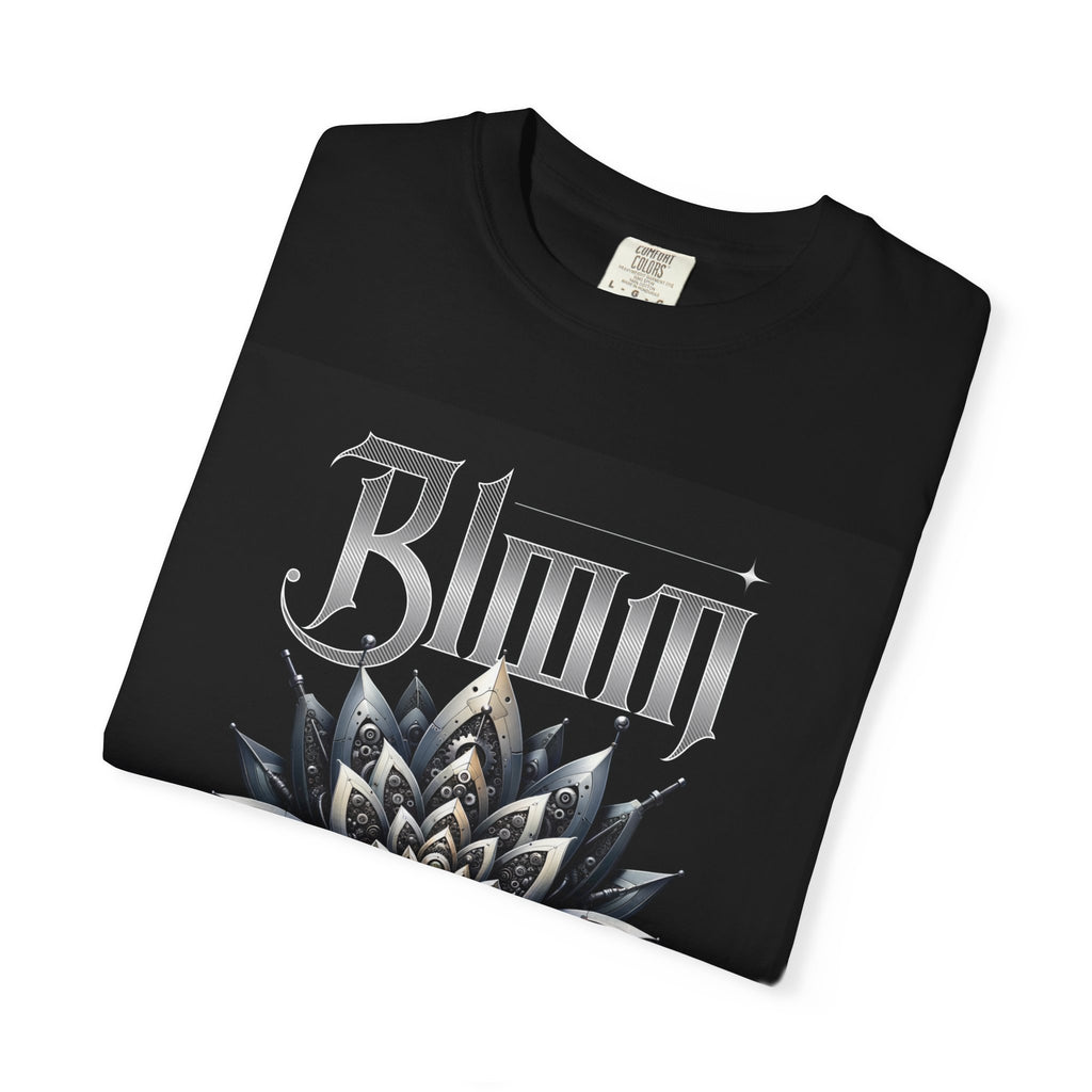 Metal Lotus Graphic T-Shirt — "Bloom" Gothic Band Poster Tee