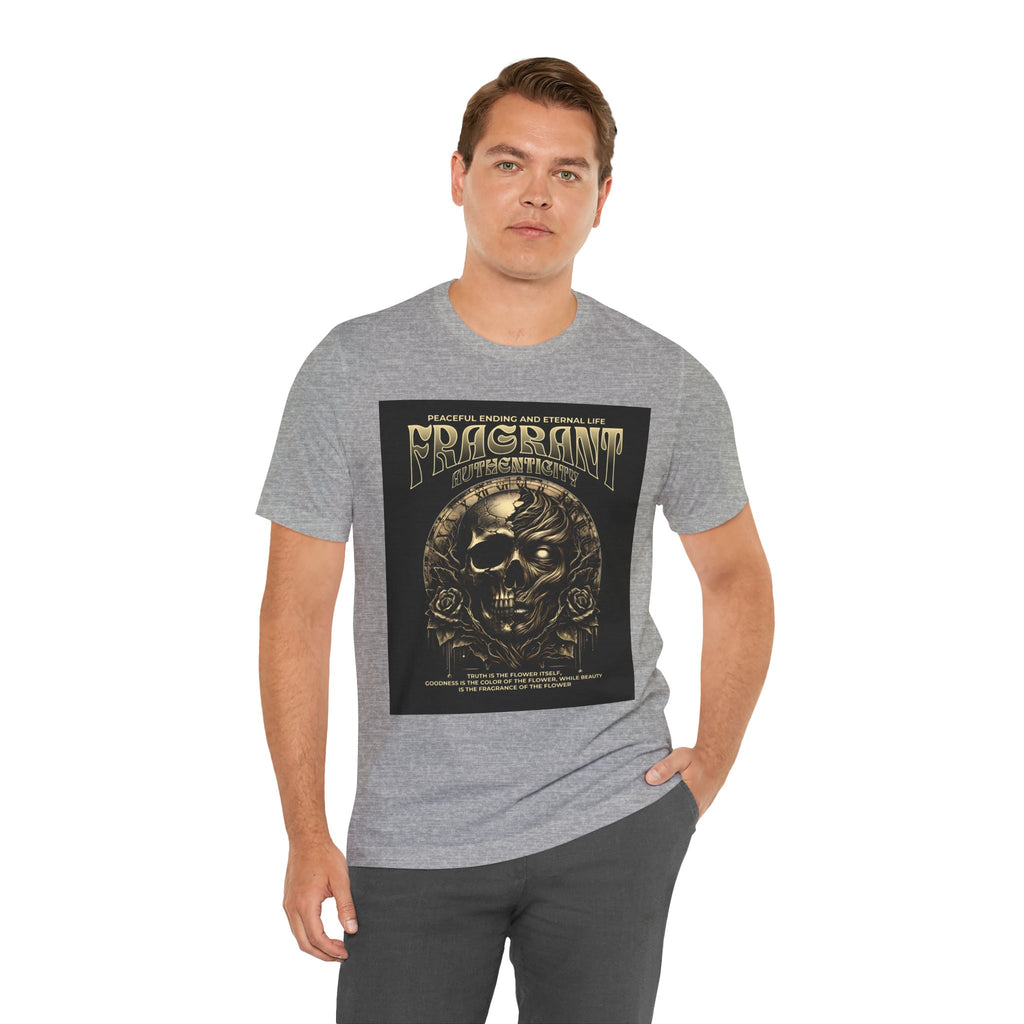 Skull & Roses Graphic Tee — "Fragrant" Vintage Gothic Band Shirt