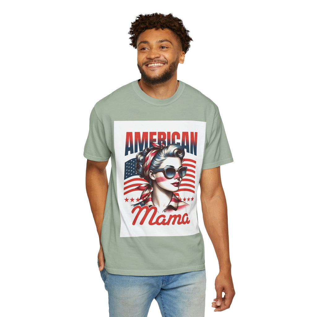 American Mama T‑Shirt — Vintage Patriotic Mom Tee