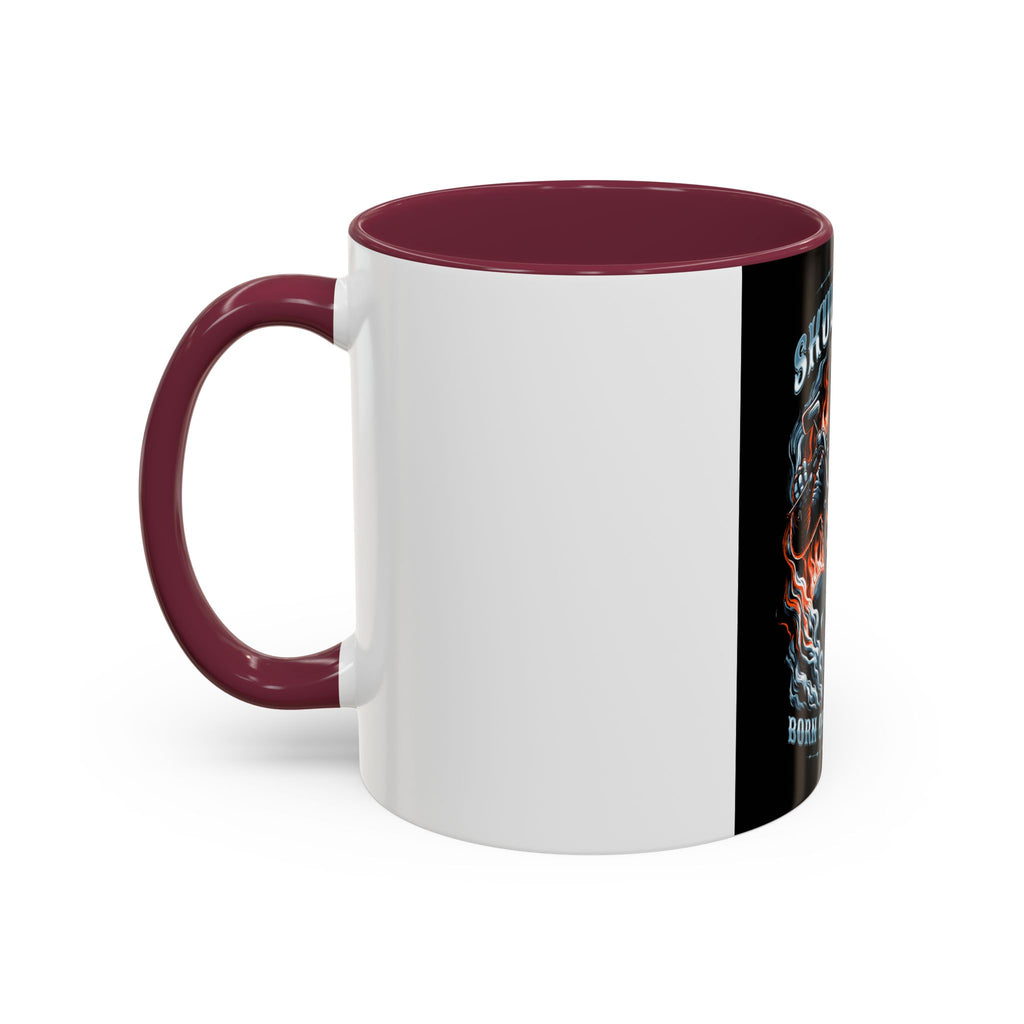 Skull Rider Motorcycle Mug – "Born of Nightmares" Biker Coffee Cup (11oz/15oz)