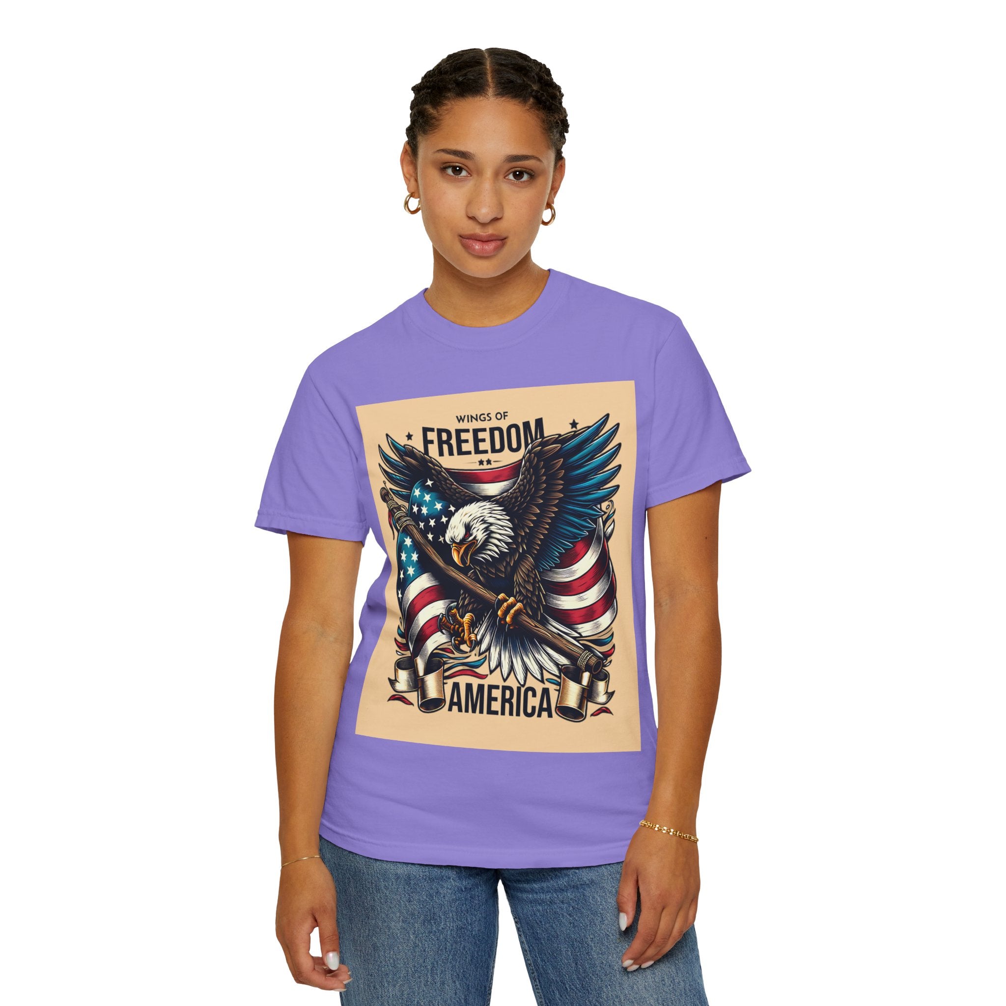 Freedom Eagle T-Shirt — Wings of America Patriotic Graphic Tee