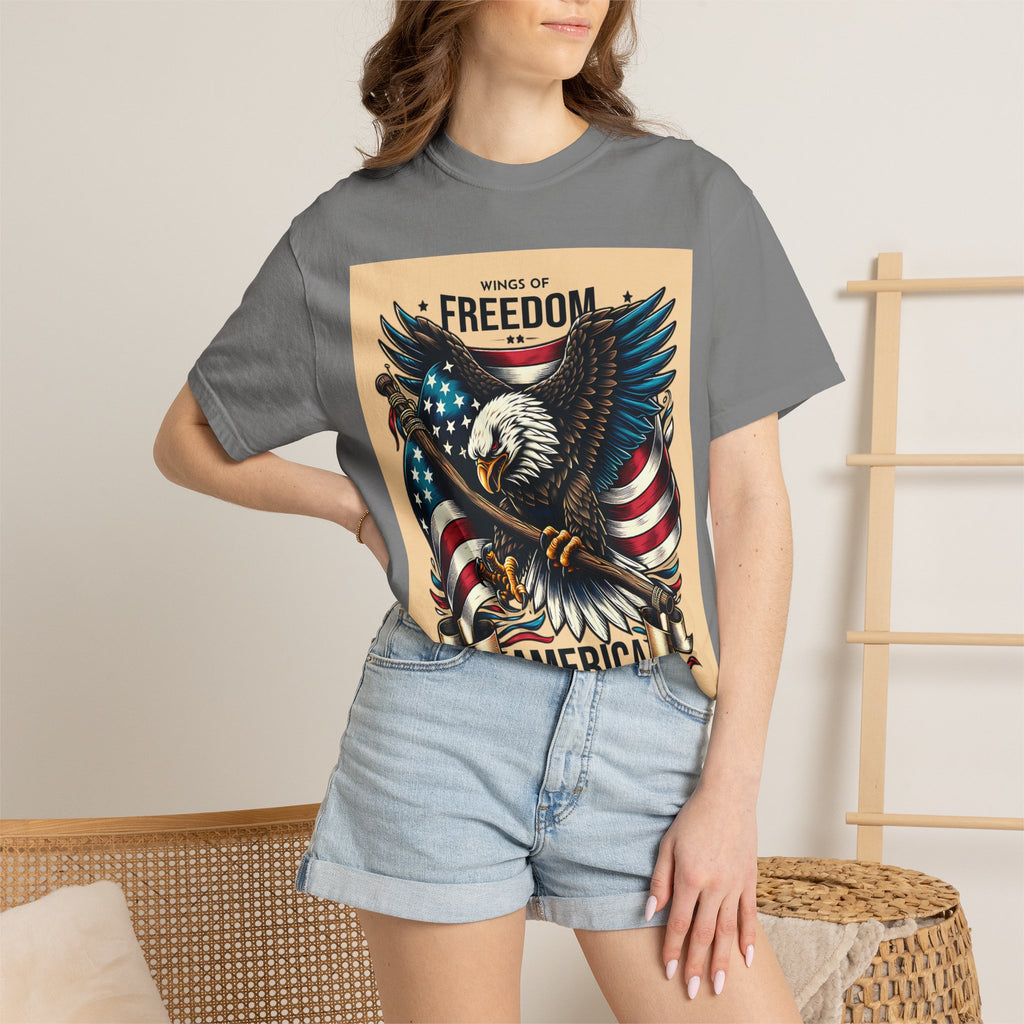 Freedom Eagle T-Shirt — Wings of America Patriotic Graphic Tee