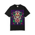 Love Gun Skull T‑Shirt — Day of the Dead Floral Graphic Tee