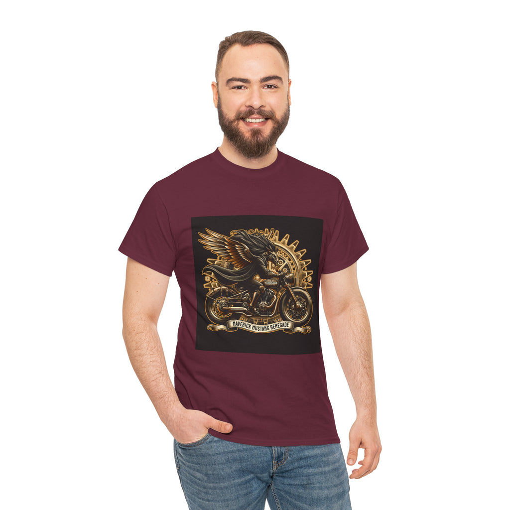 Vintage Winged Motorcycle Tee — "Ride Forever, Ride Free" Biker T-Shirt