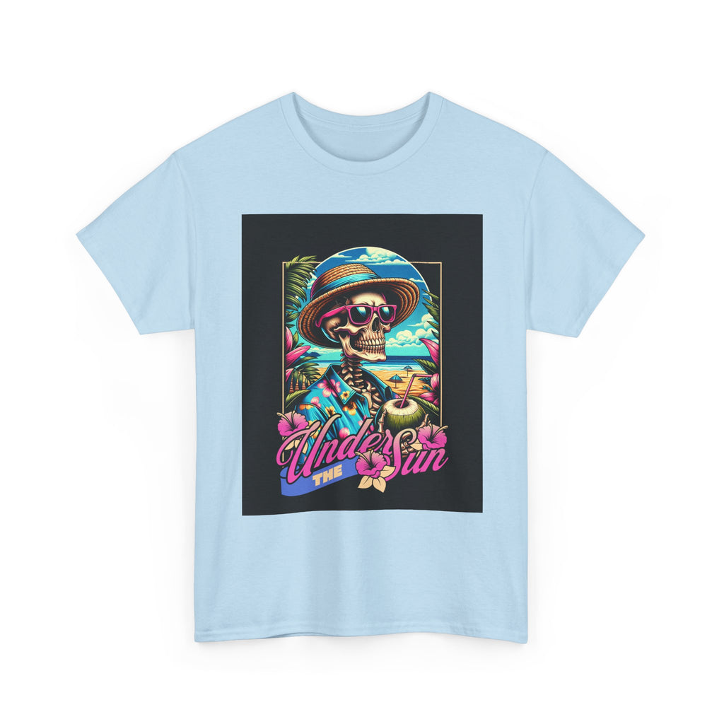 Skull Beach Tee — "Under the Sun" Retro Surf Graphic T-Shirt