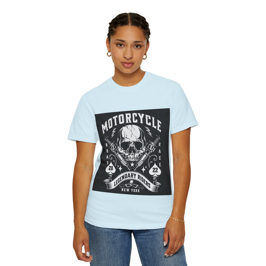 Motorcycle Skull Tee — "Legendary Riders" Vintage Biker Graphic T-Shirt