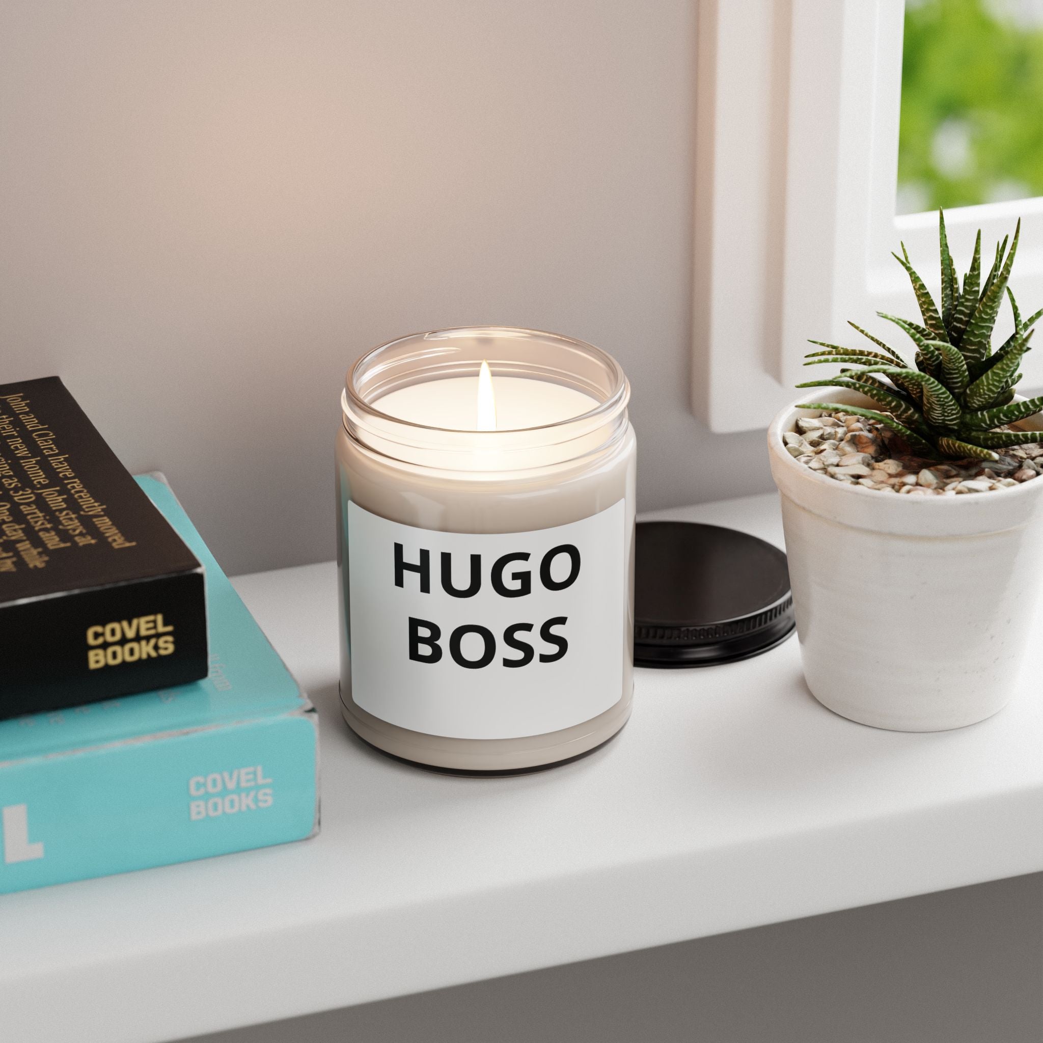 Soy Candle 9oz — 'Hugo Boss' Minimalist Scented Jar